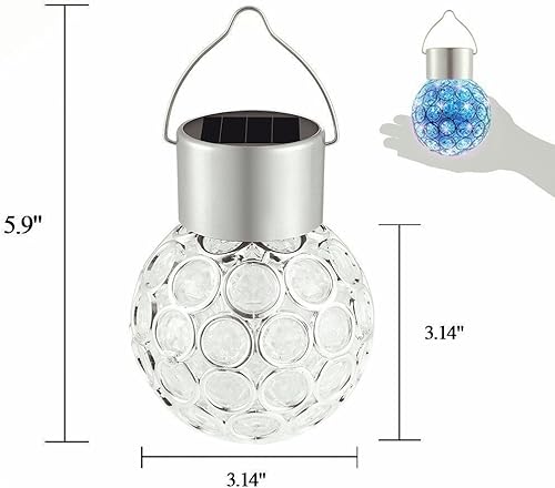 Miniatura 4 de fellibay Solar luces jardín decorativo para colgar luz auto LED que cambia de color al aire última intervensión bolas estaca lámparas fiesta de