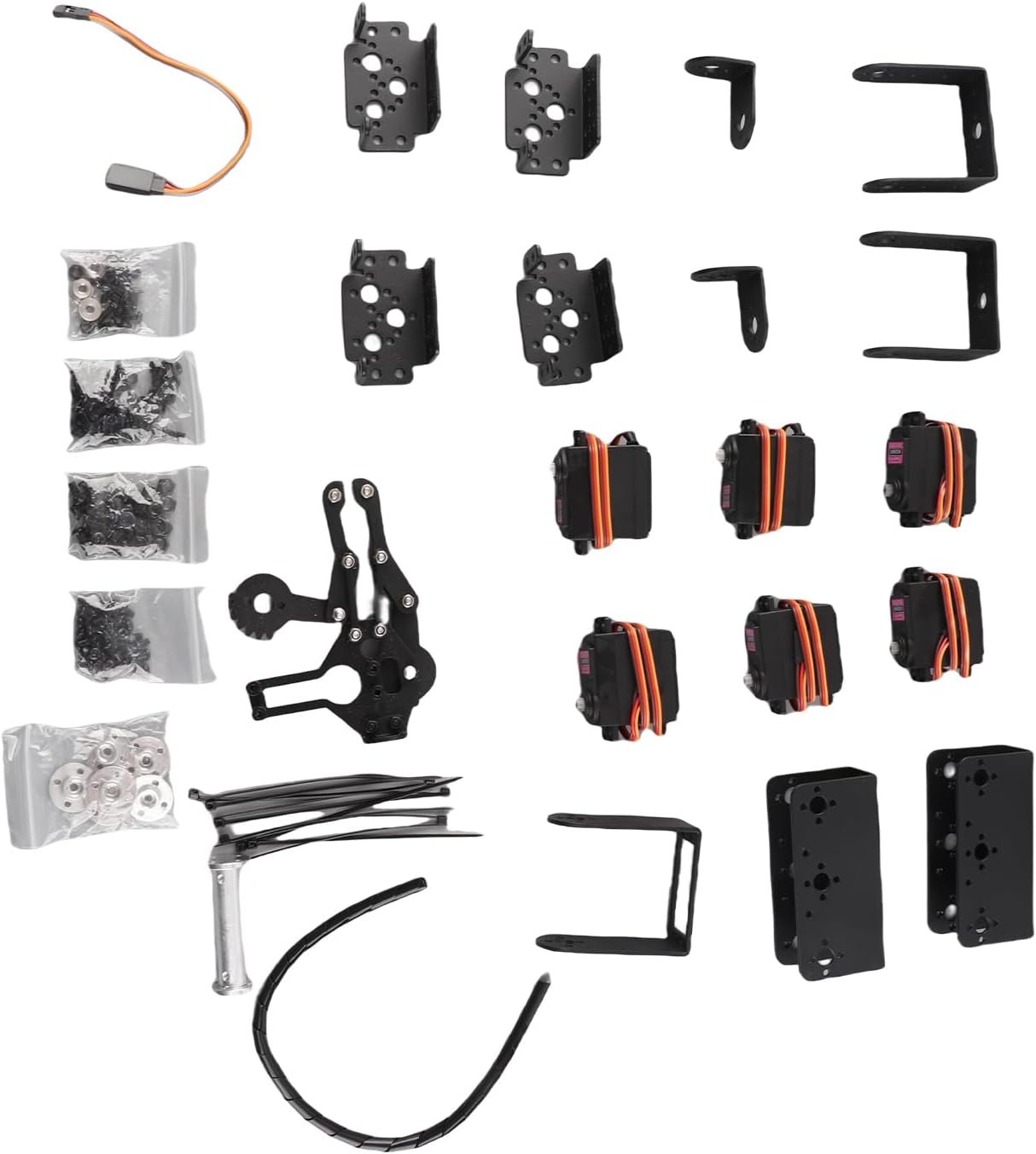 Robotic Arm, 6DOF Mechanical Arm Kit with 6 Servo Motors for Adults, Aluminum Robot with Disc Chassis for College Teaching and DIY Projects
