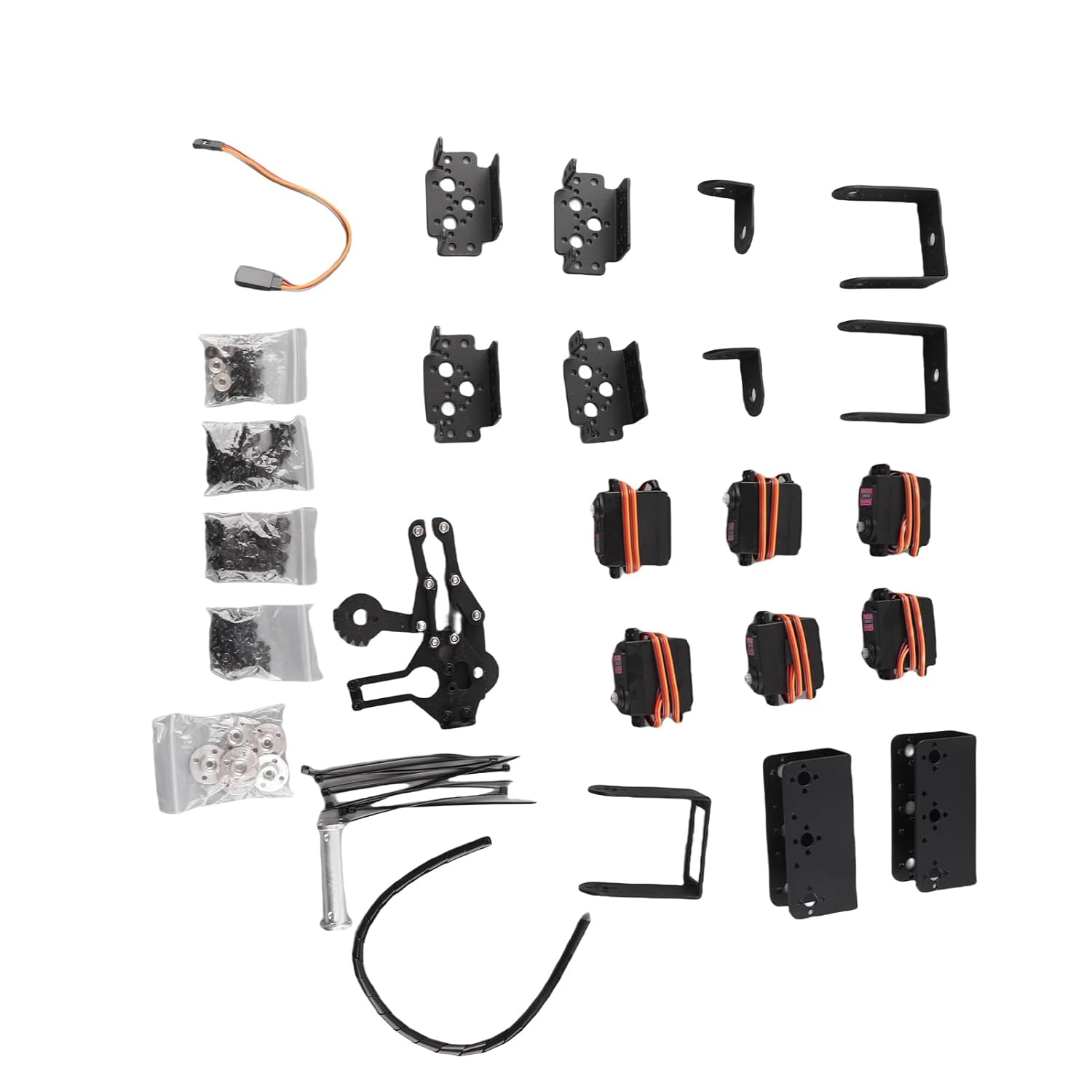Dioche 6 Dof Robotic 6DOF Robot Mechanical Arm Clamp Claw Kit - Advanced Industrial Manipulator for Education and DIY Projects - Complete Assembly with Metal Gears and Servo Motors