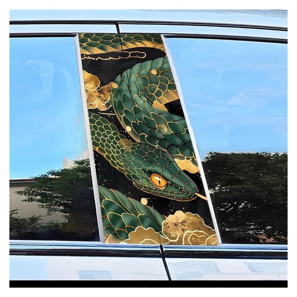 Body Parts 2pcs Car Center Column Decal Snake Pattern Scratch Resistant Film