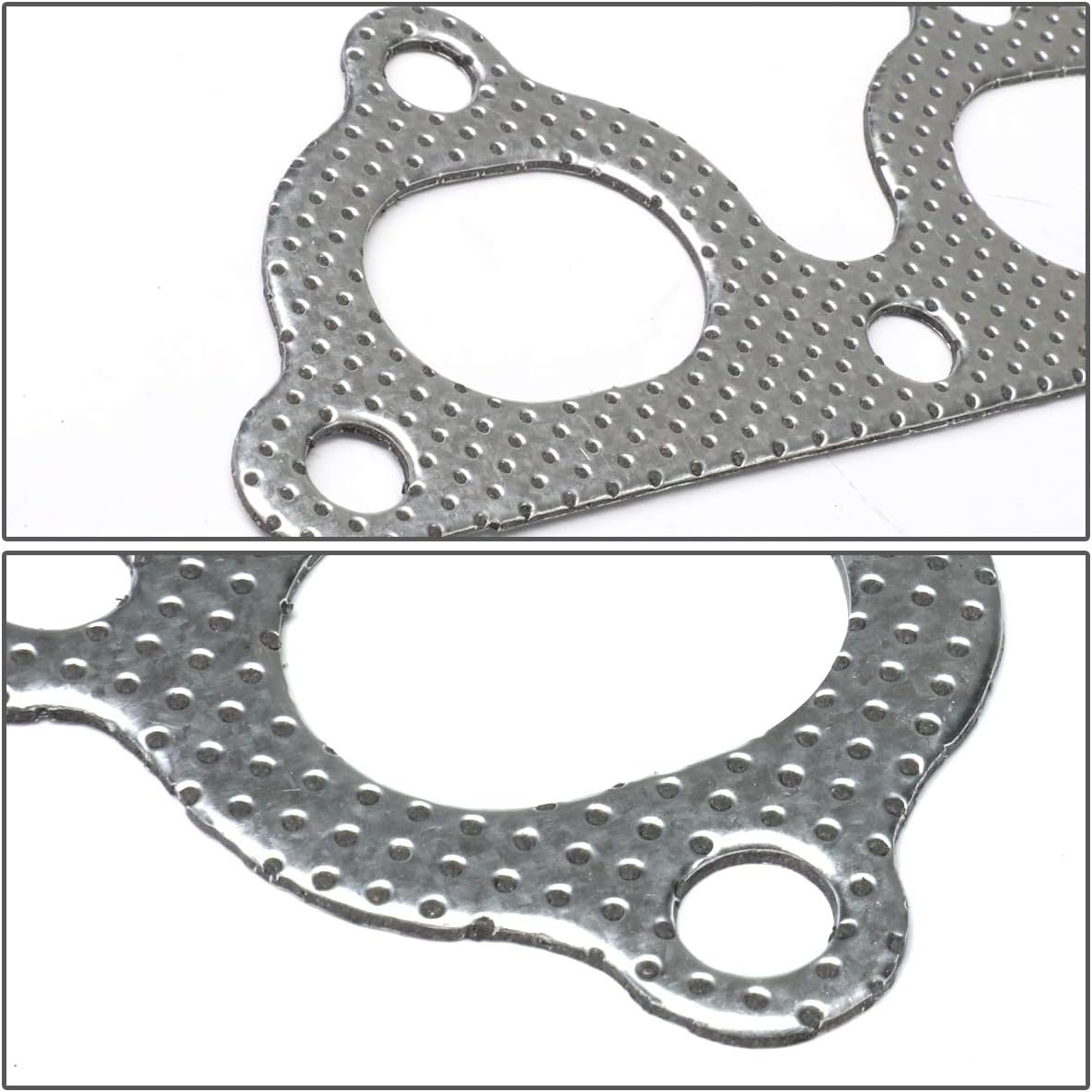 DNA Motoring GKTSET-HC88-H Aluminum Exhaust Manifold Header Gasket Set Replacement,Metallic
