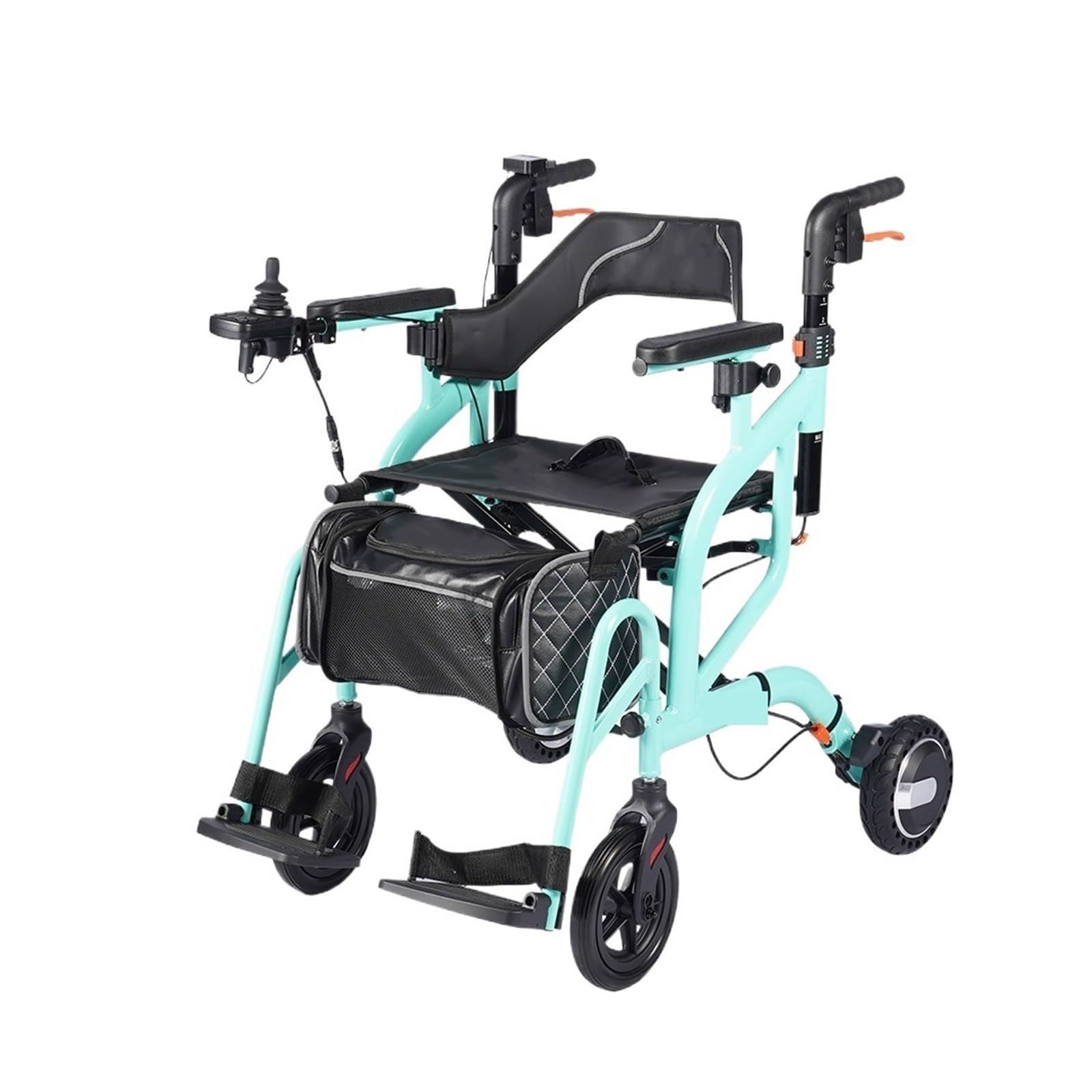 Silla De Ruedas Eléctrica 4 Plegable Y Ligera For El Cuidado La Salud, Carrito For Personas Mayores Al Aire Libre, Andador Eléctrico For Movilidad Movilidad Cómoda Fluida(Blue)