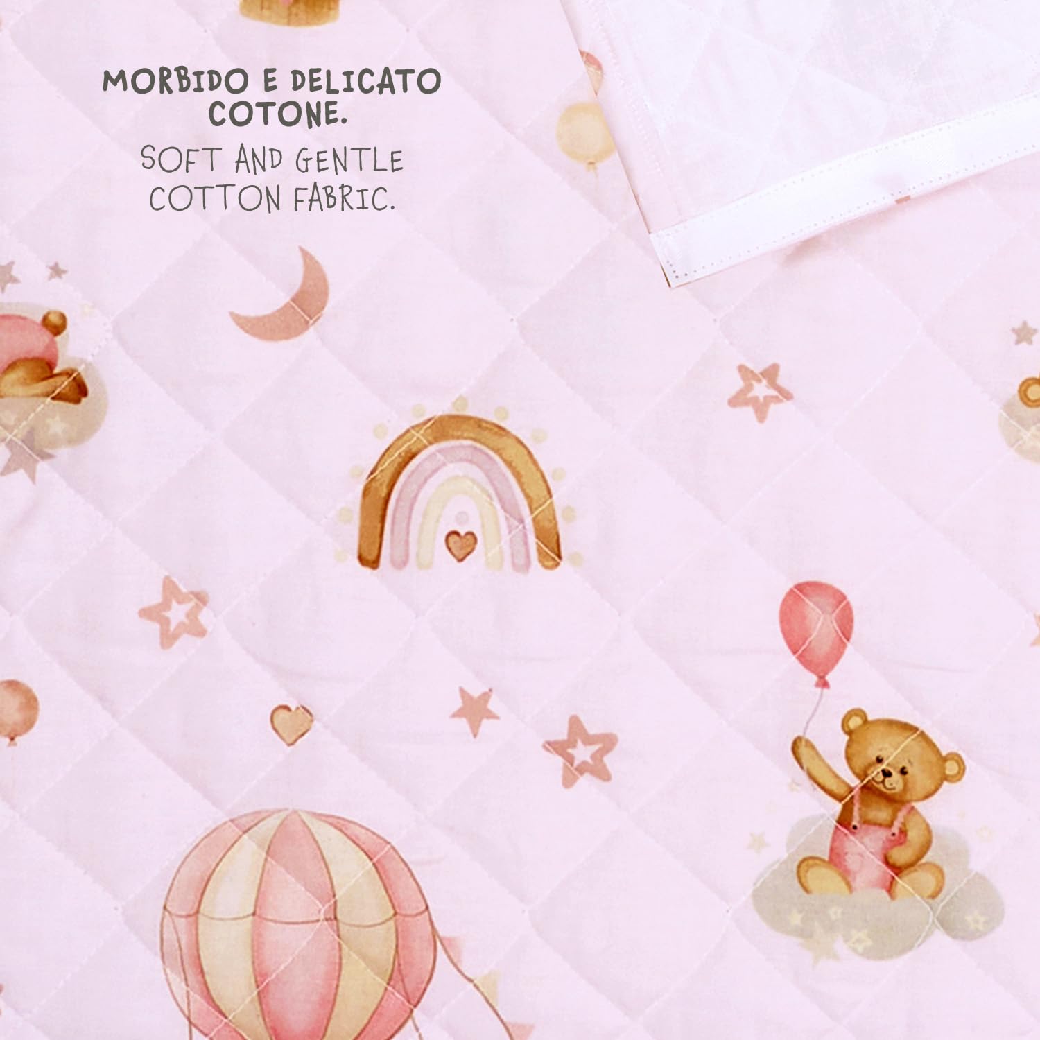 PERLETTI Sacco Letto Bambino Scuola Infanzia Tog 1.5 - Sacco a Pelo Lenzuolo Singolo Bambini da Viaggio Campeggio - Saccoletto Cotone con Bustina e Elastico per Fissaggio 70x140 cm