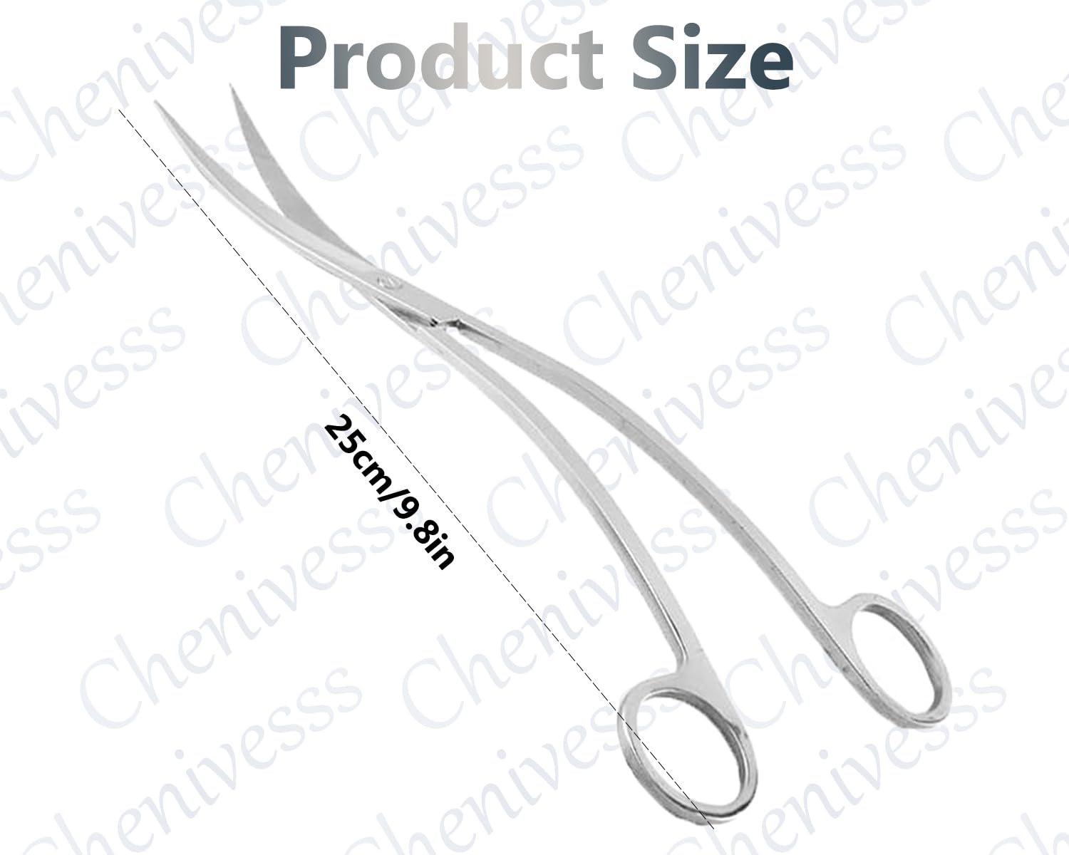 Forbici curve in acciaio inox per acquario, 25 cm, forbici per piante acquatiche, strumento per acquari