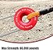 Recovery Ring 66,000 lbs for Winch Snatch Compatible for SUV UTV ATV Off-Road Vehicle and Truck Pulley Towing Ring for Synthetic Rope and Soft Shackle - Red