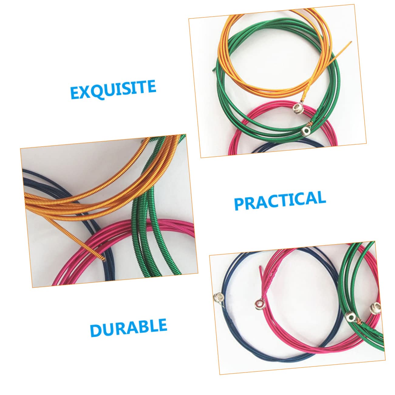 Supvox 12stücke Teiliges Set Bass-saiten Gitarre Langlebige Edelstahl Und Nickellegierung Farbige Saiten Für Einzigartigen Look Installieren Ersatz Für Musikinstrumente