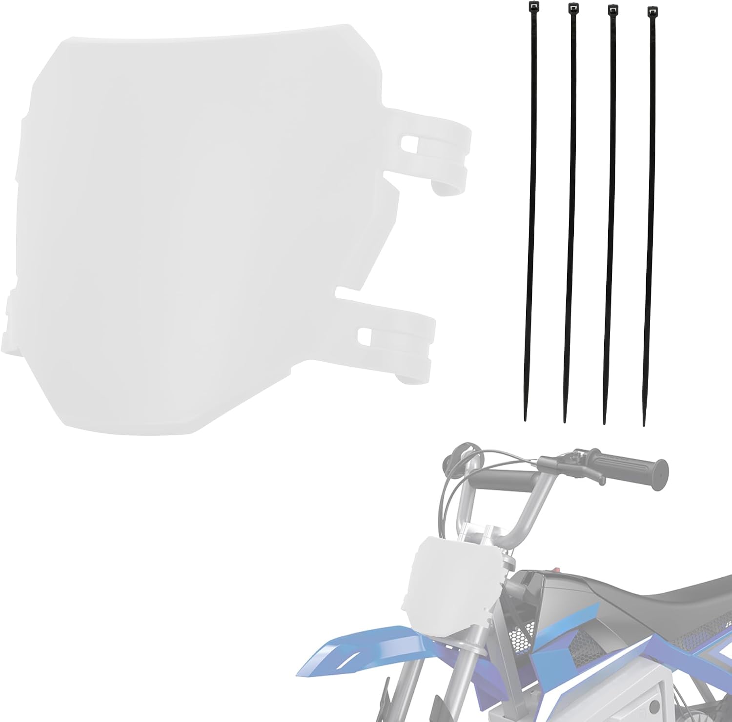 Dirt Bike Number Plate,Carbon Fiber Pattern Universal Front License for Yozma IN10/ESKUTE Electric Dirt Bike/Tutti Soleil 01/MX650/MX500/MX350/Windone RM7/Hawk 40cc/49cc 50cc Kids Ebike