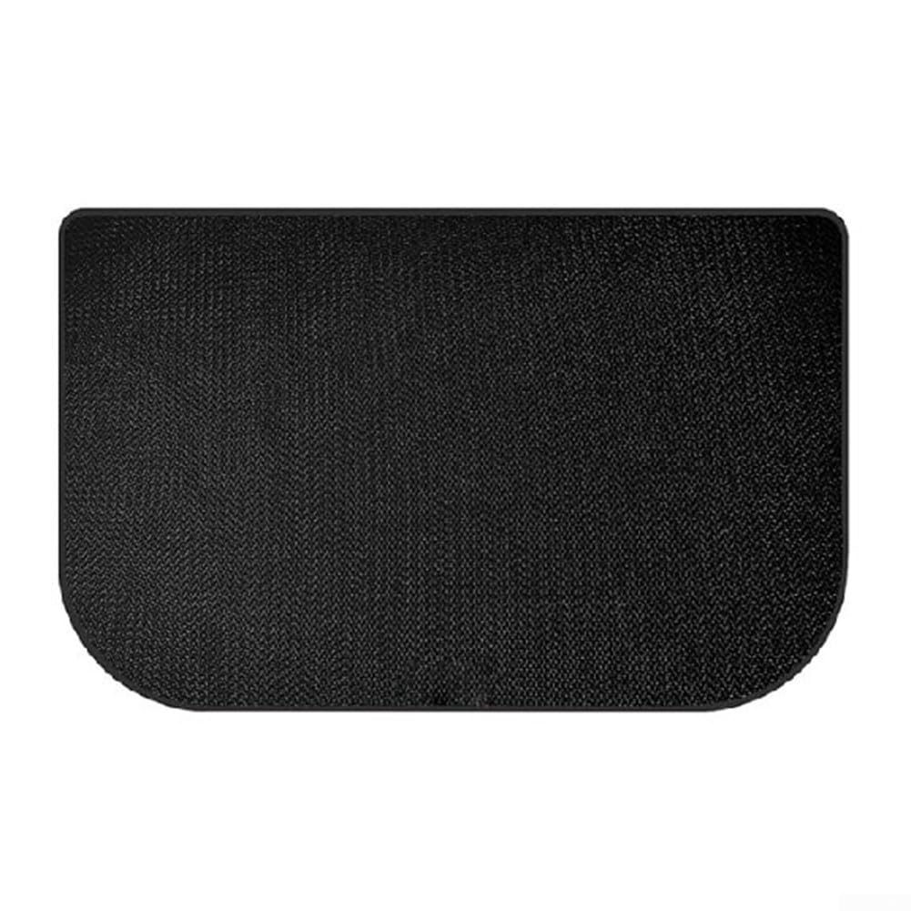 Tappetino ignifugo a semicerchio per camino, realizzato in silicone e fibra di vetro, tappeto isolato per proteggere i pavimenti vicino a caminetti e stufe (122 x 76 cm)