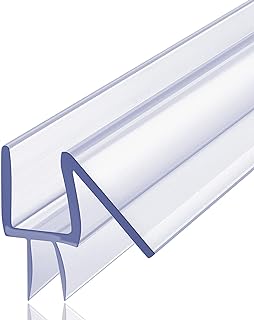Premium Frameless Shower Door Bottom Seal Strip for Glass Doors - Shower Door Seal Sweep (1/2” x 39”, Clear Vinyl)