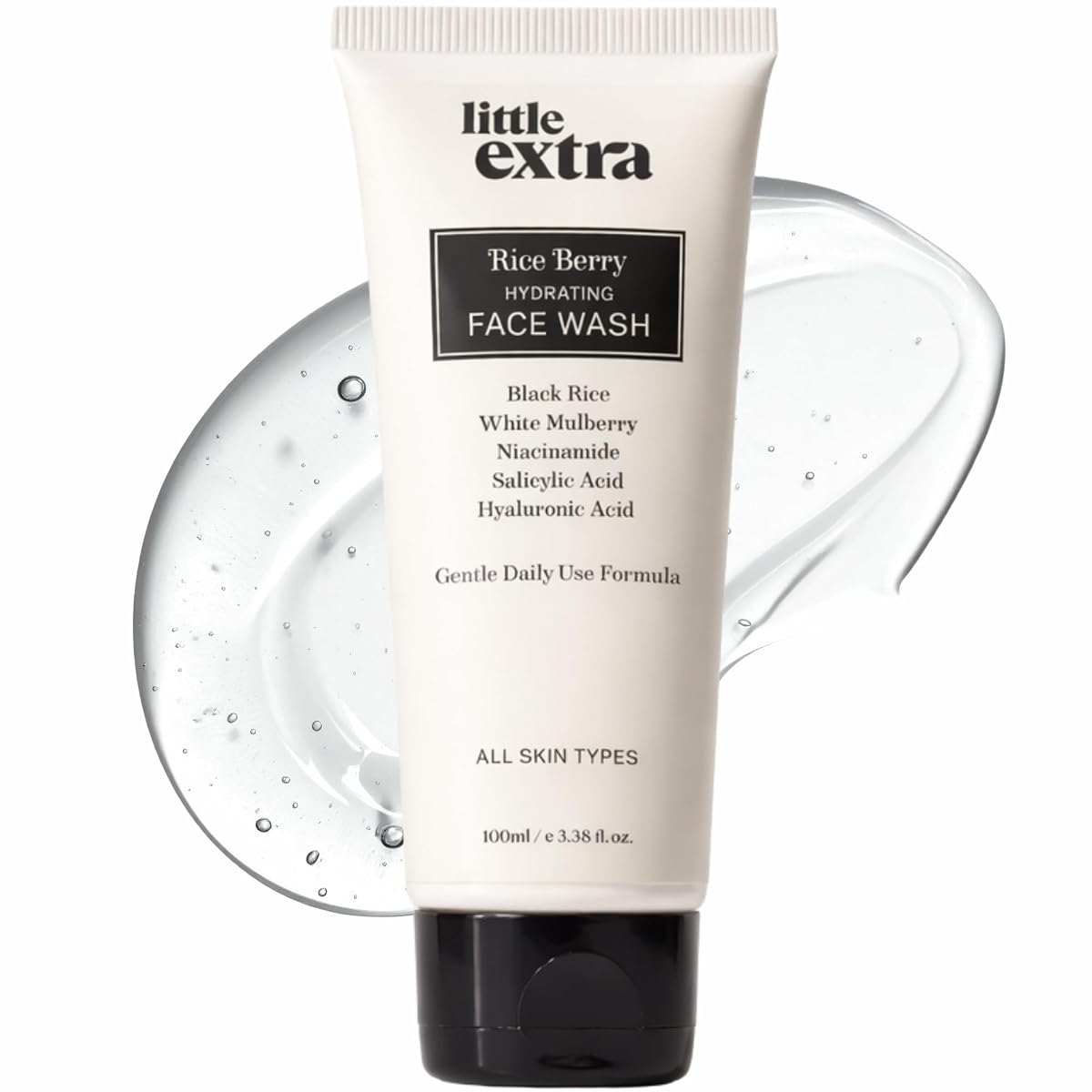 Little Extra Rice Berry Face Wash, Salicylic Acid Cleanser with Rice Water &