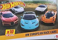 Hot Wheels Veículo de Brinquedo Pacote com 10 carros de corrida para crianças a partir de 3 anos