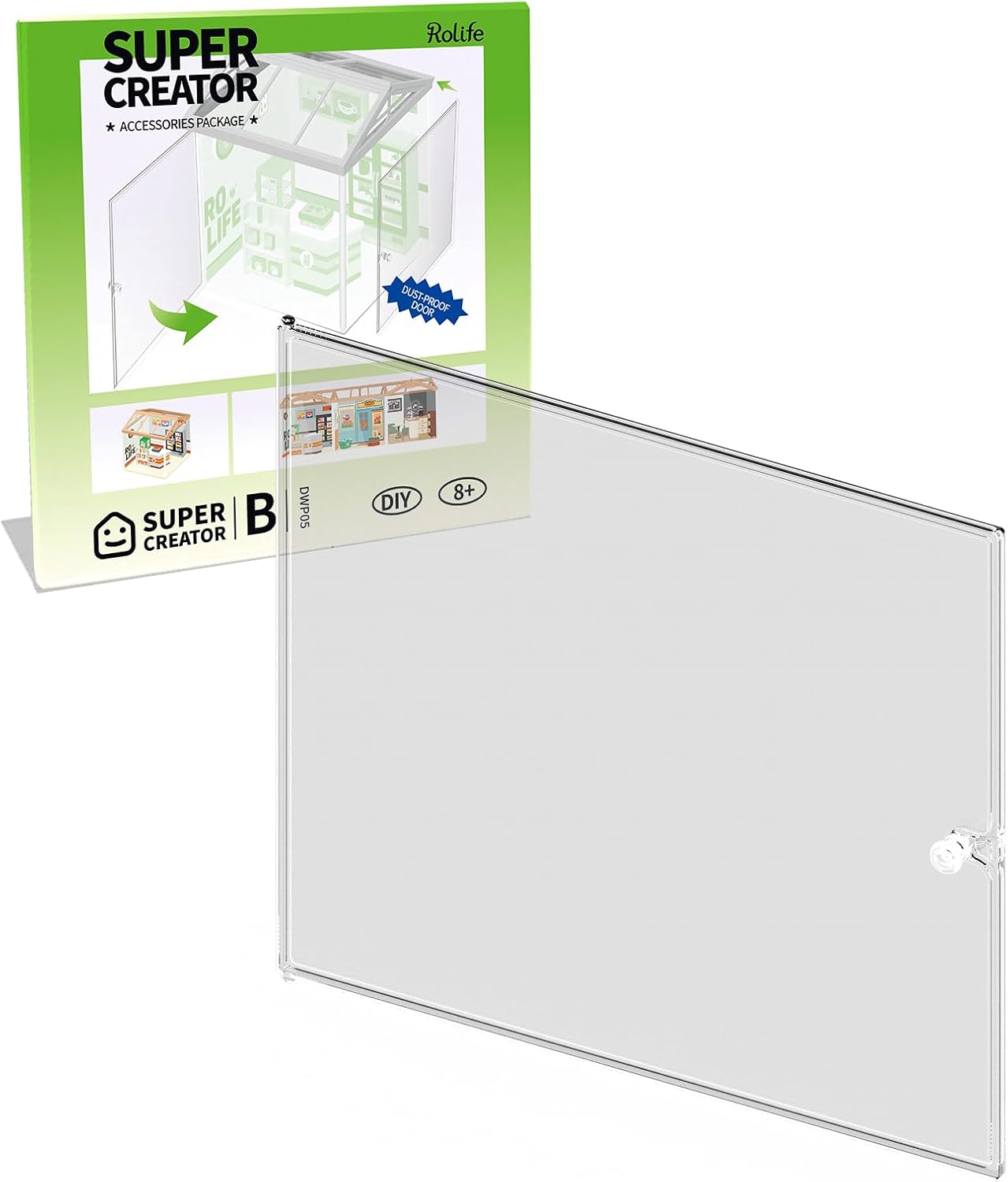 Rolife Dust Cover Door for Plastic Mini House Building Set