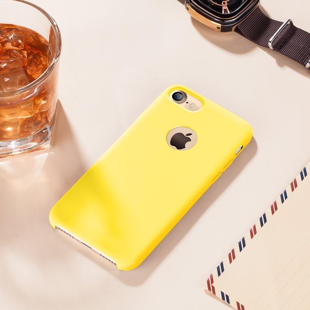 🔥 Cаѕhbасk uр tо 70% TORRAS [Love Series] iPhone 7 Case/iPhone 8 Case, Liquid Silicone Gel Rubber Shockproof Case with Soft Microfiber Cloth Lining Cushion Compatible with iPhone 7 / iPhone 8, Yellow