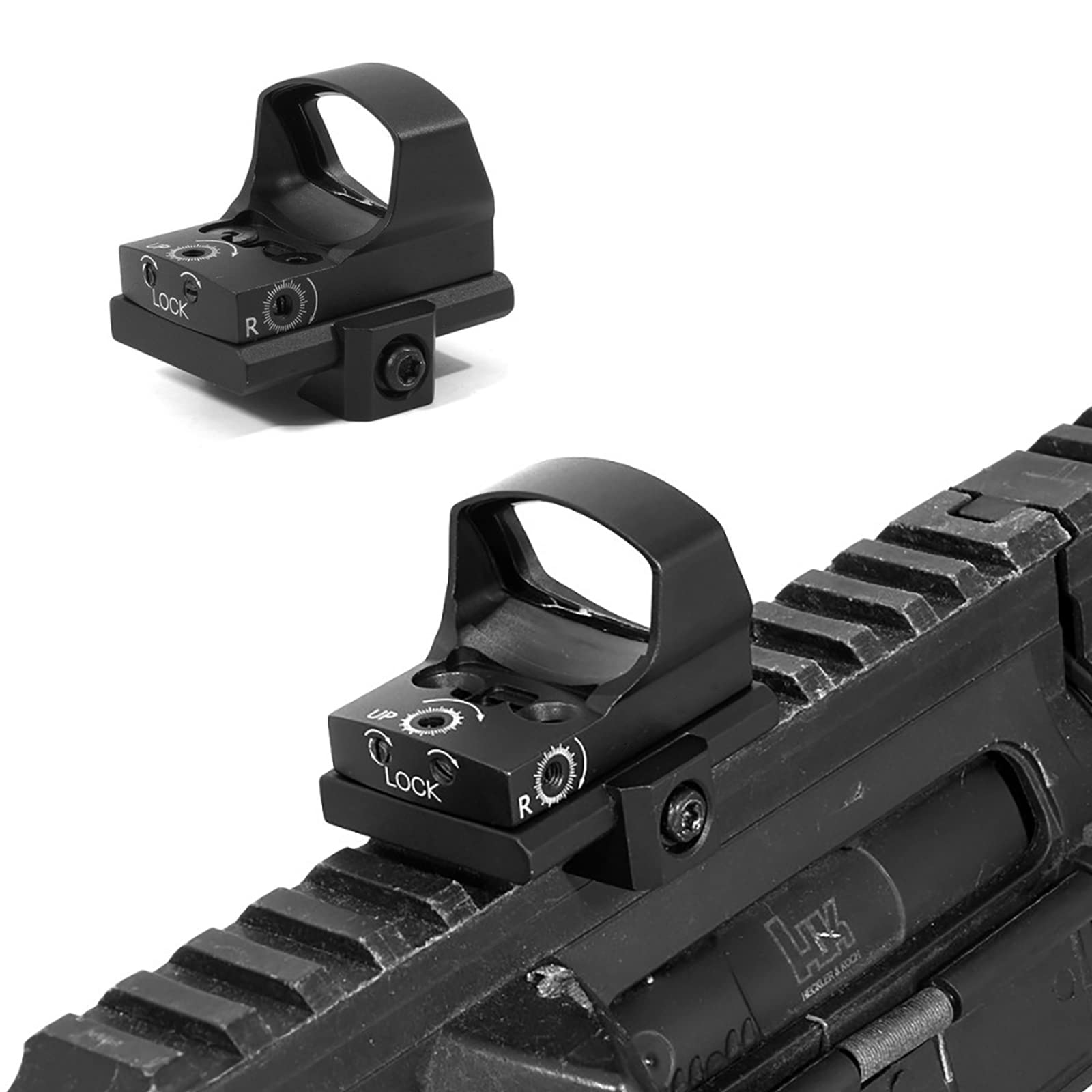 Objetivo táctico de 3,5 Moa Red Dot con Montaje Picatinib de 20 mm, Montaje Glock y Montaje Sig.
