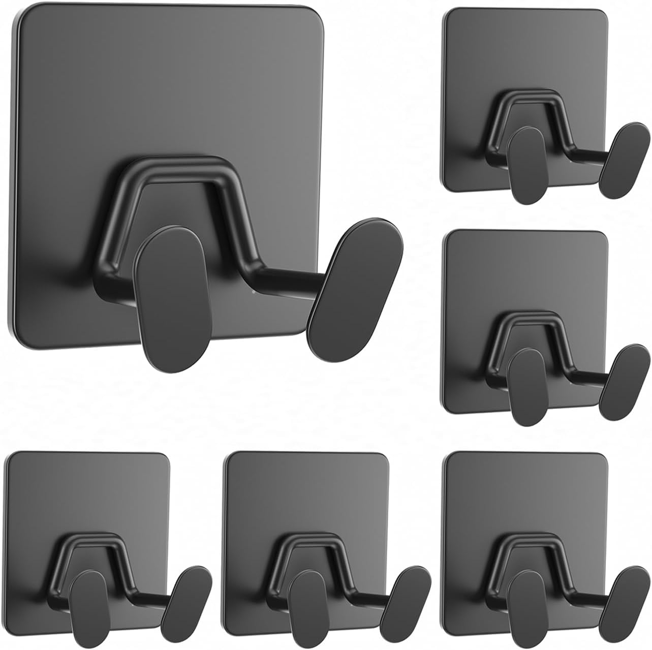 Amazon.com: susswiff Adhesive Shower Hooks for Bathroom - Extra Sticky ...