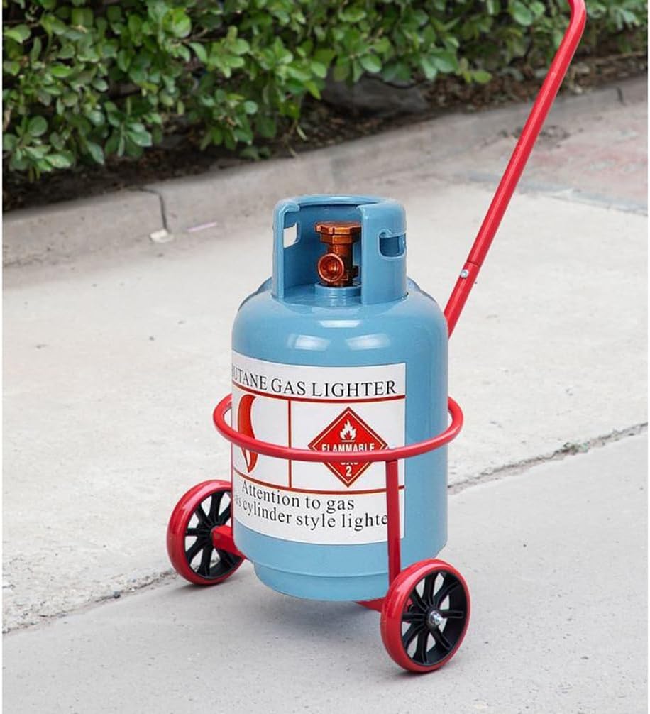 Portable Lightweight Hand Truck, Bucket Cart, Garbage Cart, Gas Bottle Transporter, Wheeled Trolley, Suitable for Moving, Outdoor Use, Home, Travel, and More (Fits for Circumference ＜37'')
