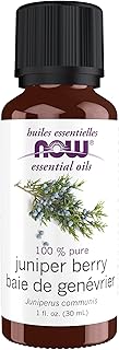 NOW Essential Oils, Juniper Berry Oil, Restoring Aromatherapy Scent, Steam Distilled, 100% Pure, Vegan, Child Resistant Cap, 1-Ounce