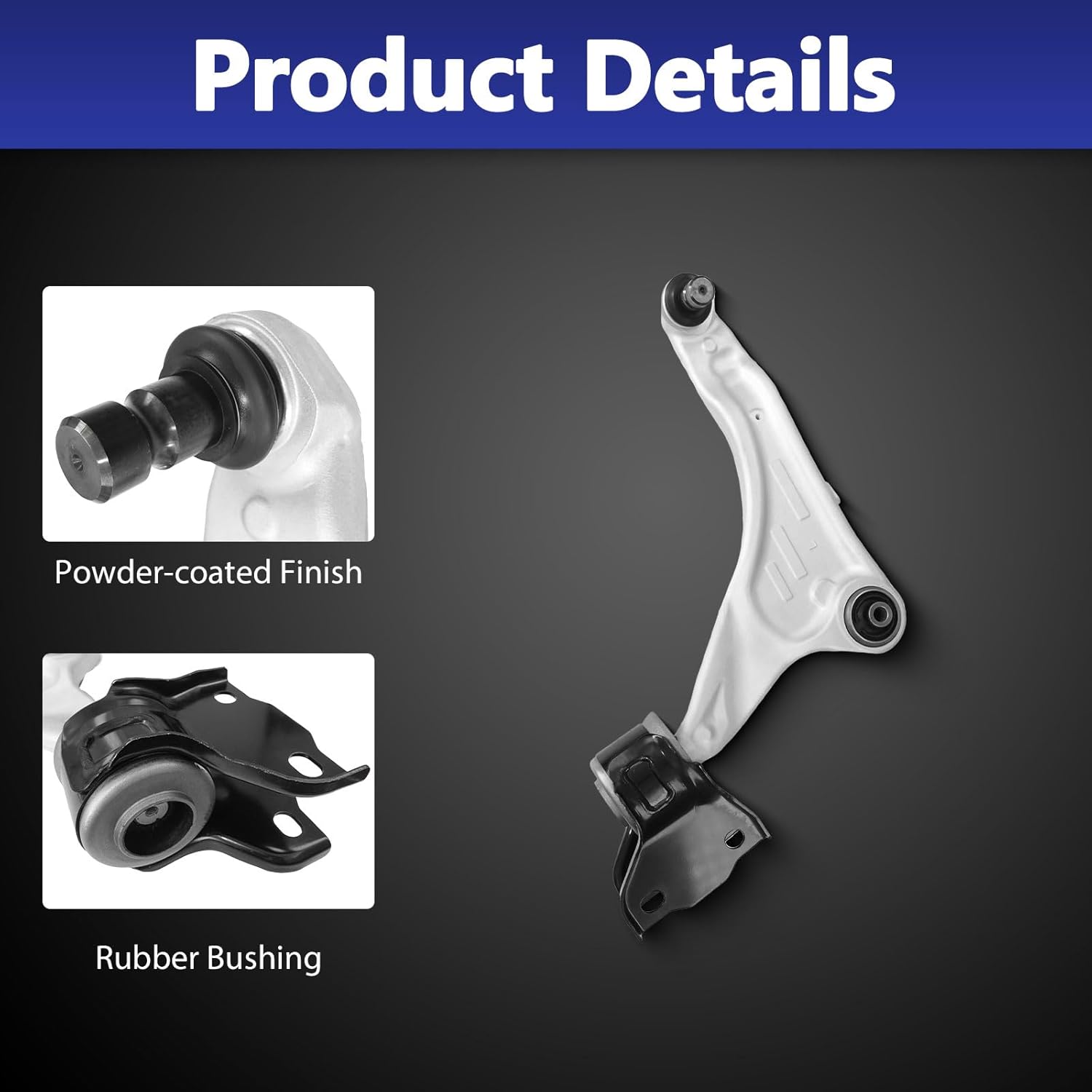 Left Control Arm, Replacement For Front Lower Control Arm Suspension Kit Compatible With 2012-2019 LAND ROVER RANGE ROVER EVOQUE