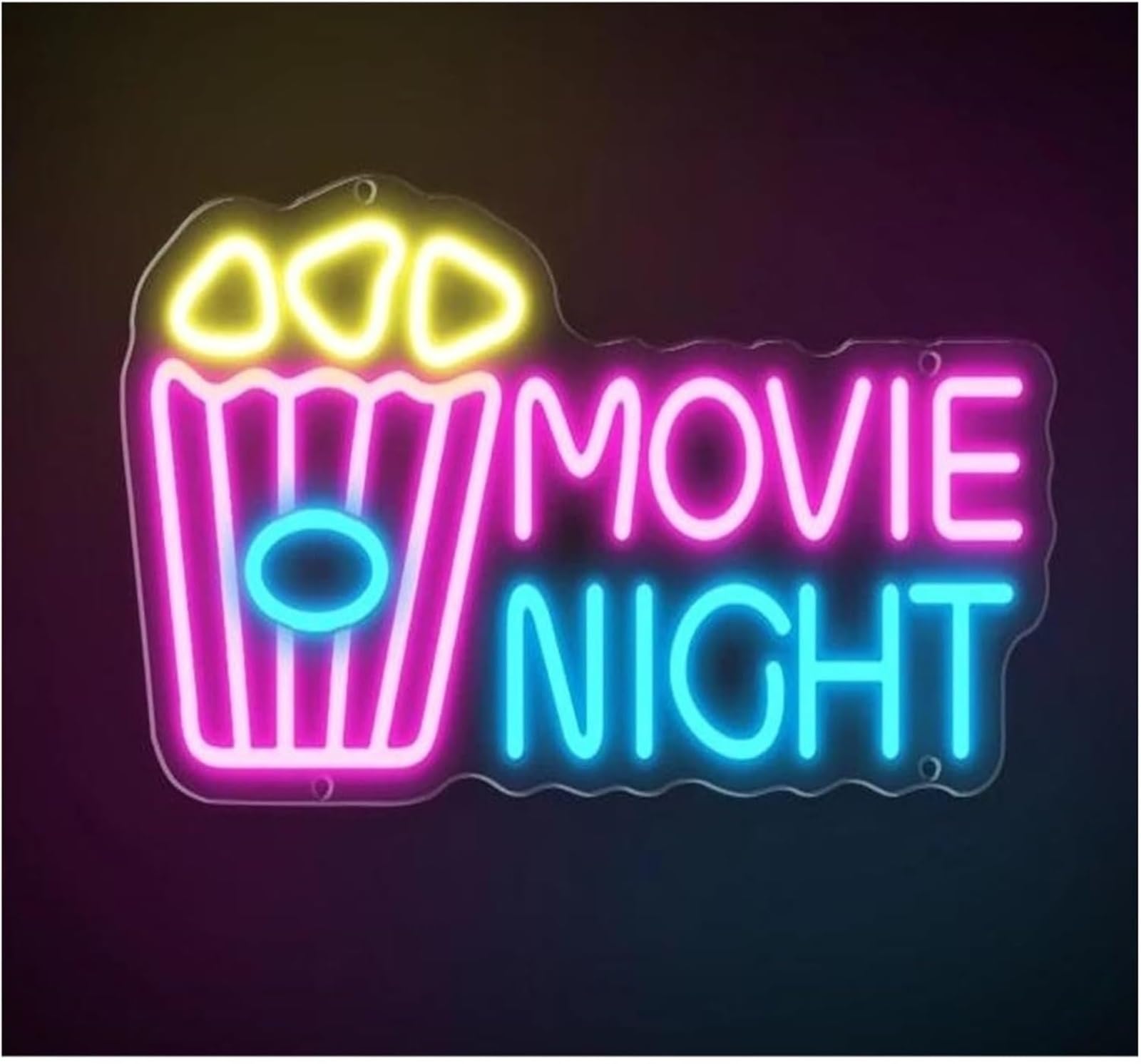 Zynther Neon lamp Movie Night for neon Light LED Cinema Party Restaurant for Cafe Tavern Club Room Wall Decoration