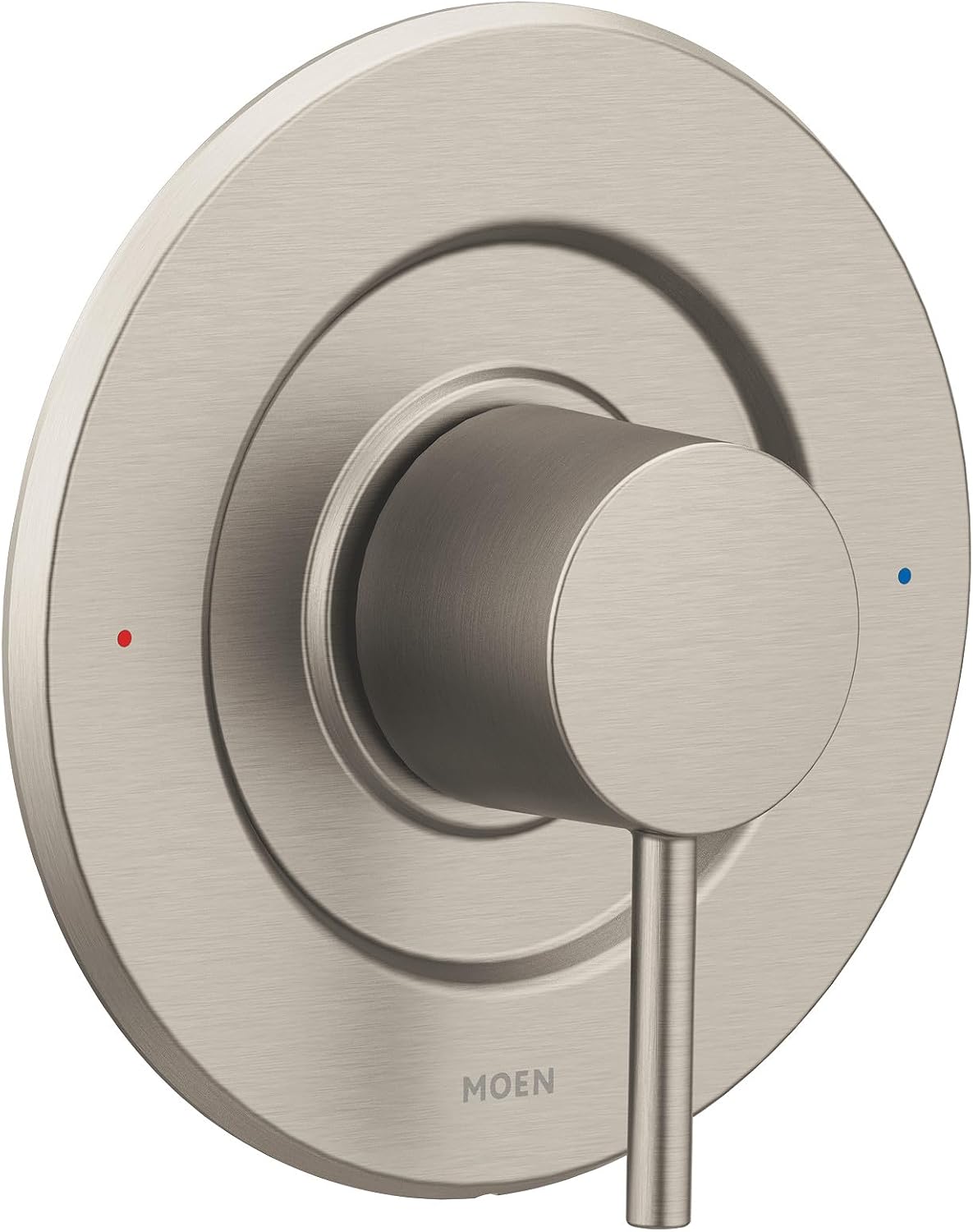 Moen Align Brushed Nickel Pressure Balancing Modern Tub and Shower Trim Kit, Featuring Bathroom Shower Lever Handle for Temperature Adjustment, Shower Faucet Handle (Posi-Temp Valve Required), T2191BN