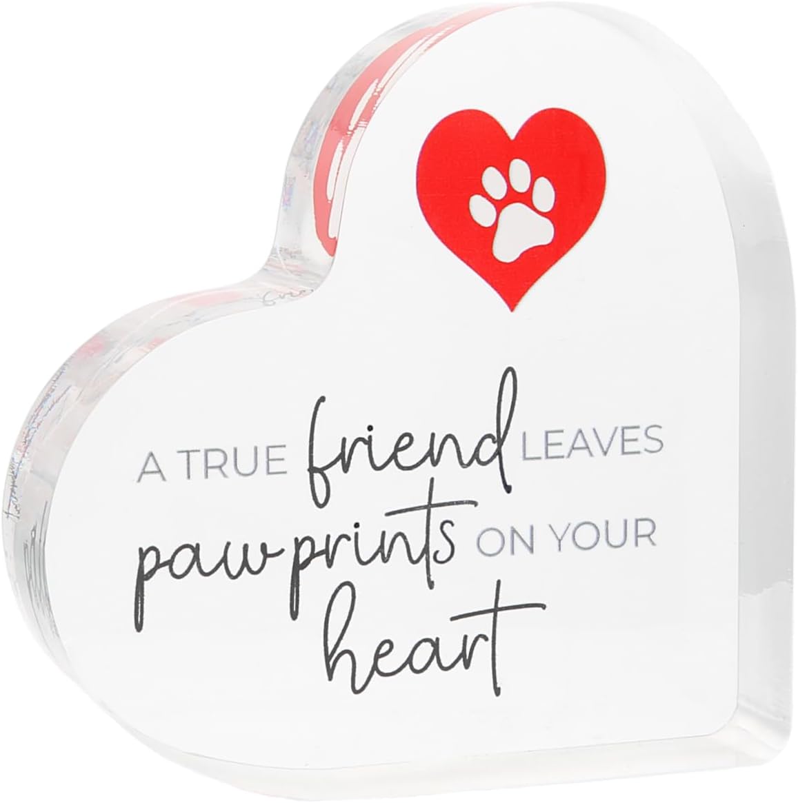 True Friend - 3.5" Acrylic Heart Plaque
