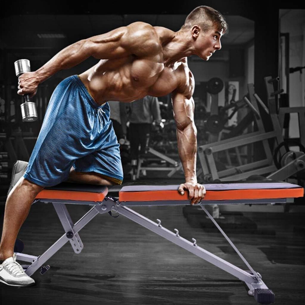 Multi-Purpose Adjustable Utility Bench Reinforced Steel Tube for Upright Incline Decline and Flat Exercise for Full Body Workout Strength Training