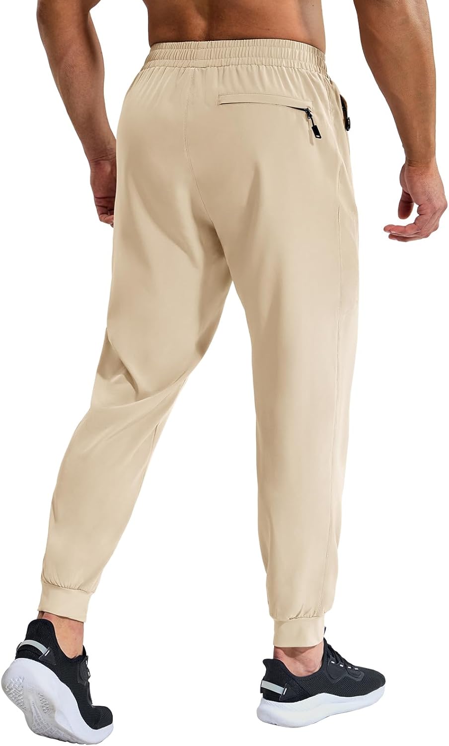 MIER Men's Athletic Running Pants Lightweight Workout Gym Joggers Dry Fit Track Active Sweatpants with Zipper Pockets - Image 2