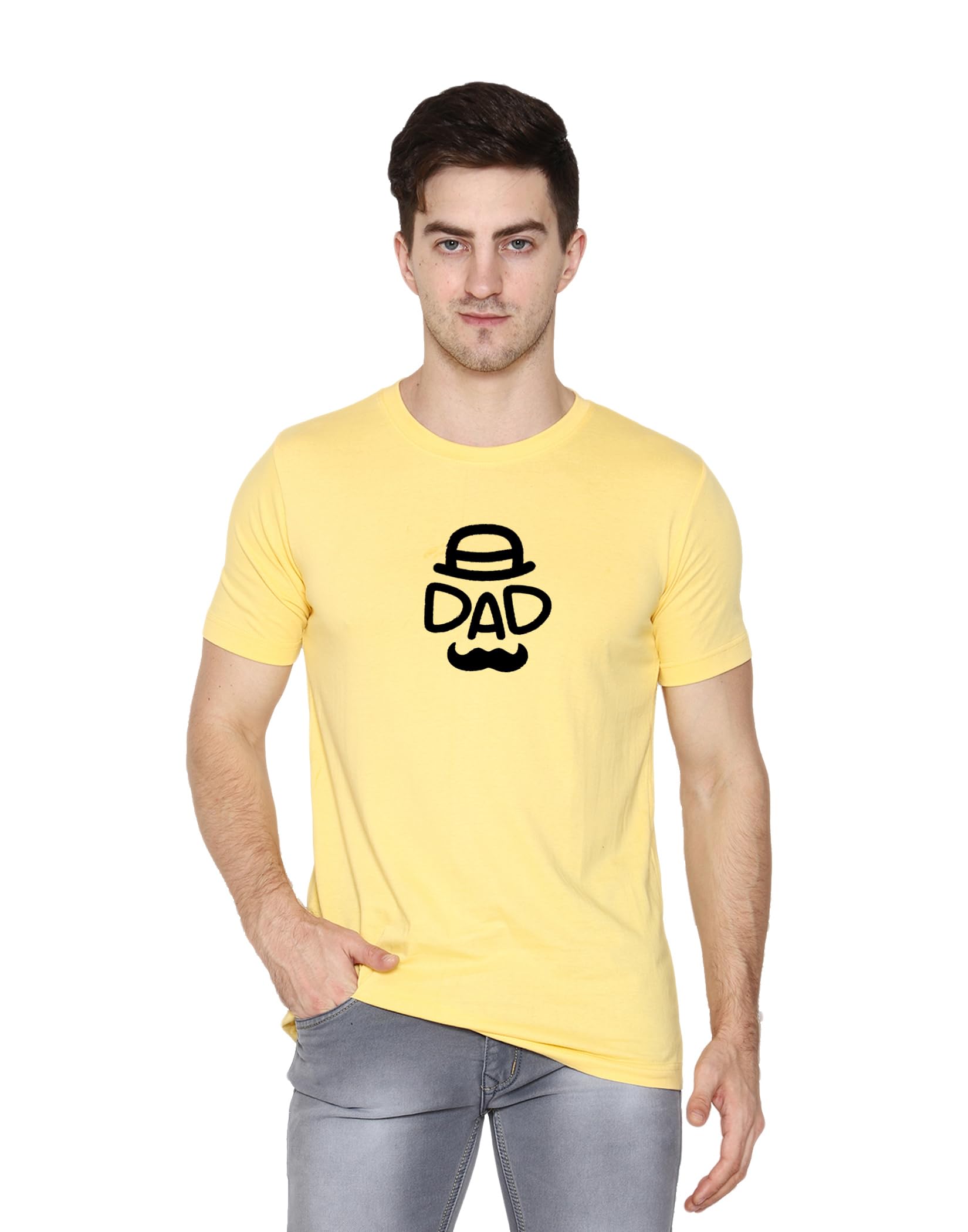 T-shirt Truck Graphic Printed T-Shirt for Men| Dad with Hat T-Shirts for Dad| Tshirts for Father |Round Neck T Shirt | Daddy Tshirts