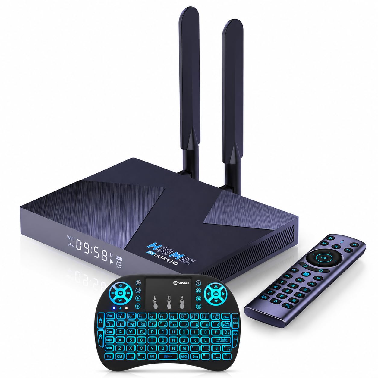 Android 12 TV Box H96 MAX V58 RK3588 Octa-Core 8GB RAM 64GB ROM WiFi6 Dual-Band Bluetooth 5.0 8K 4K USB 3.0 Smart TV Media Player