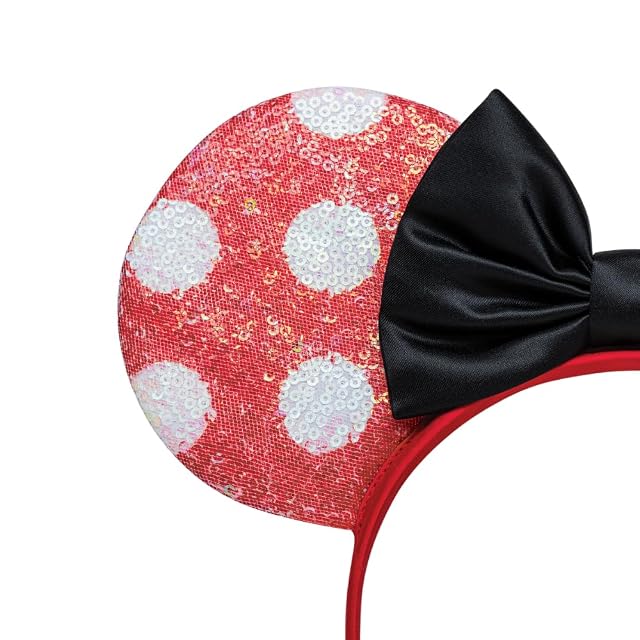 Foto 3 de 6 de Minnie Mouse - Diadema de Orejas con Lazo Rojo de Lunares Blancos, Oficial