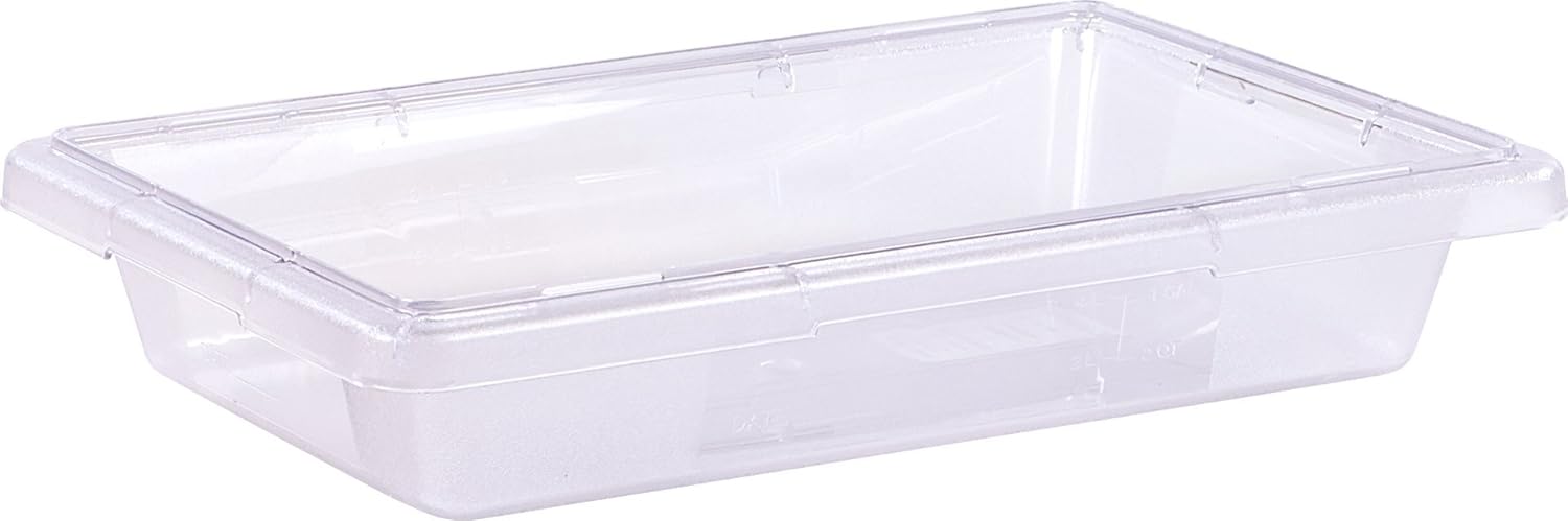 Carlisle FoodService Products Storplus Food Storage Container with Stackable Design for Catering, Buffets, Restaurants, Polycarbonate (Pc), 2 Gallons, Clear, (Pack of 6)