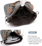 Femmes Toile Sac à main Sacs à épaule Casual Multi-Pocket Top Poignée Tote Crossbody Shopping Bags 2PCS