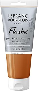Lefranc Bourgeois Flashe Vinyl Paint, 80ml (2.7-oz) Tube, Iridescent Copper