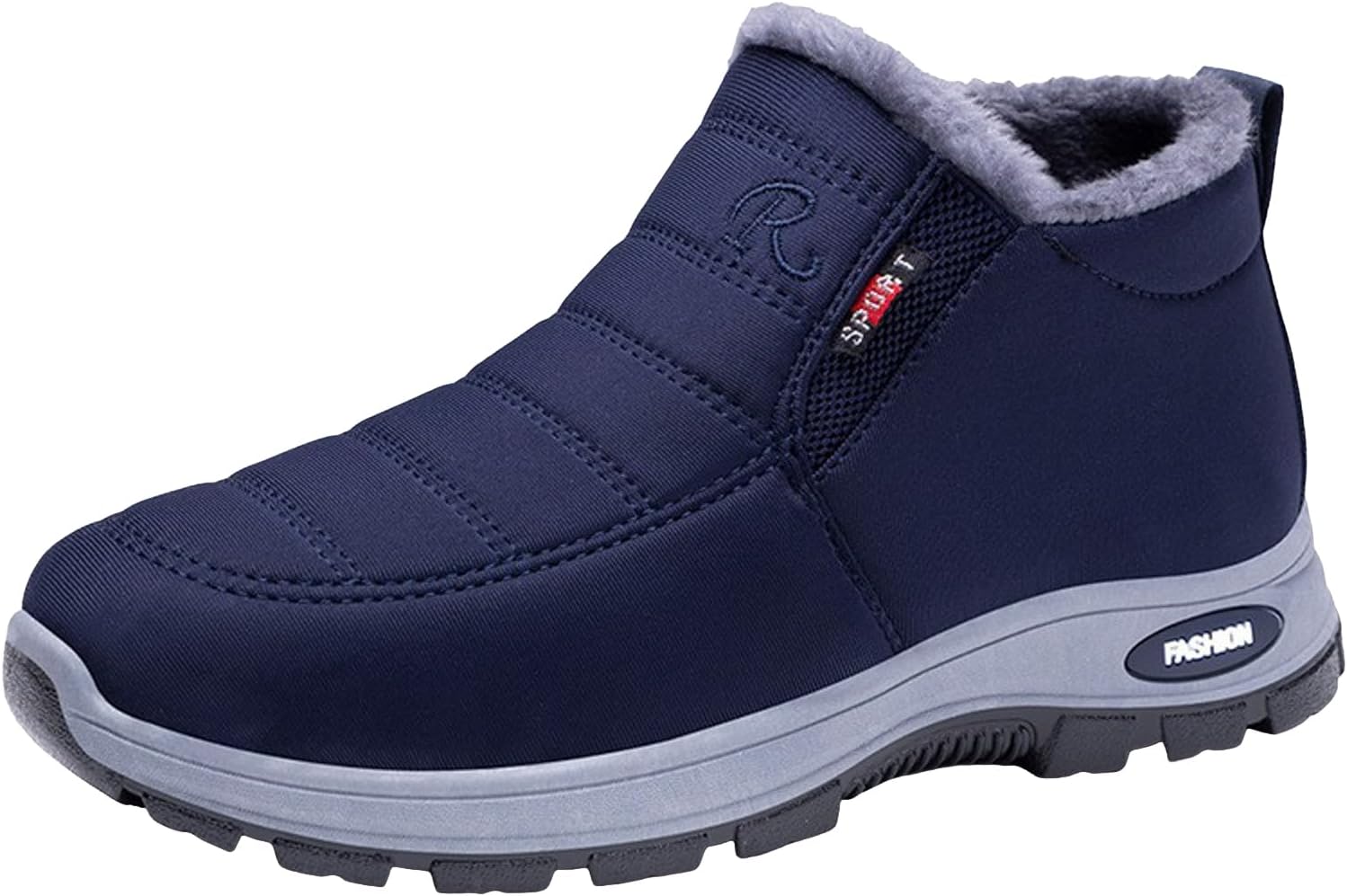 IWIHMIV Winter Boots for Women Comfortable Warm Ankle Boots Casual Non Slip Low Top Plush Booties