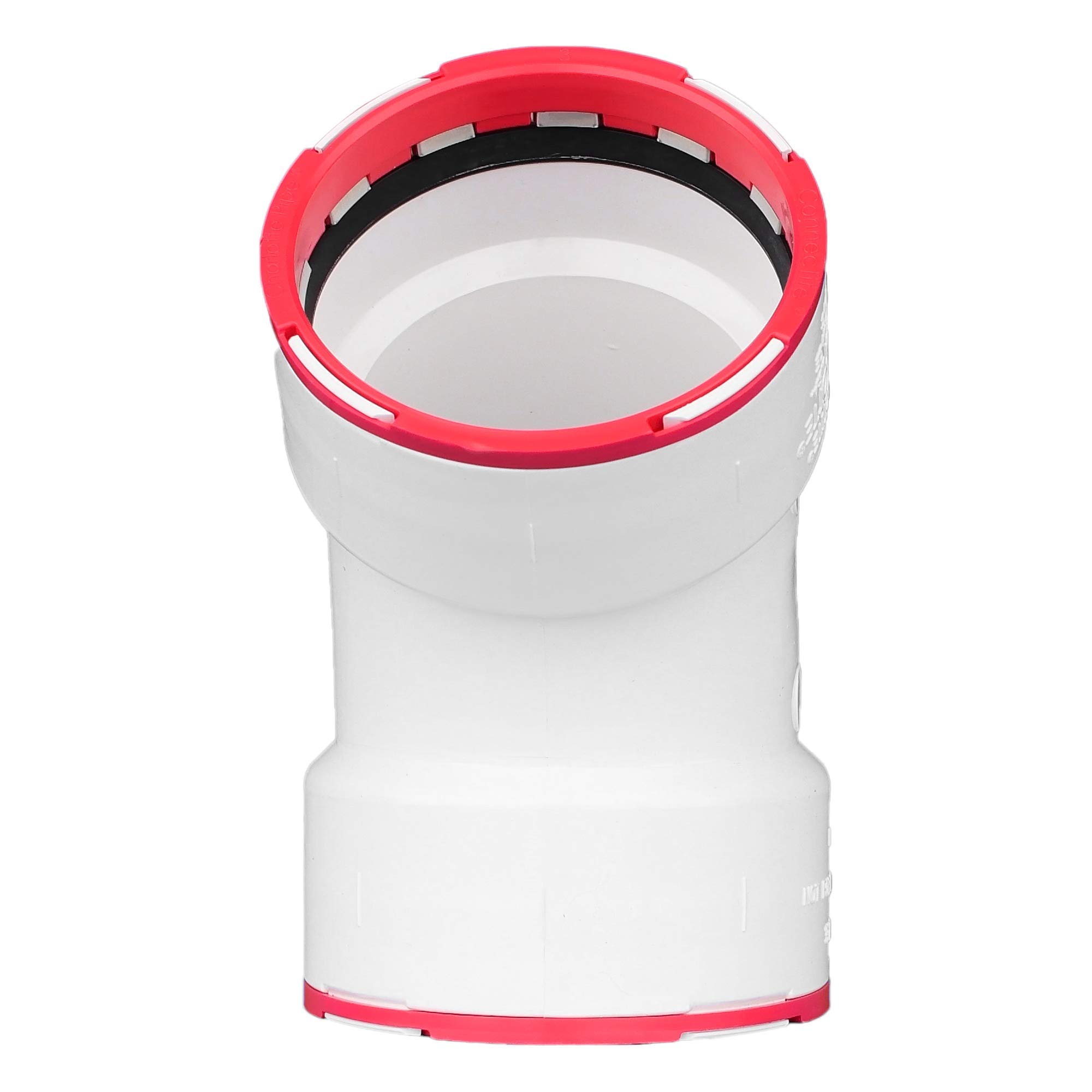 Charlotte Pipe CTT 00321 1200 Connectite, 1/8 Bend, Hub x Hub, PVC, 3