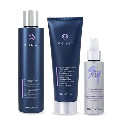 MONAT Revive Sistema de Volumización Productos para engrosar el cabello y dar volumen Set potenciador de volumen para el cabello con champú Revive