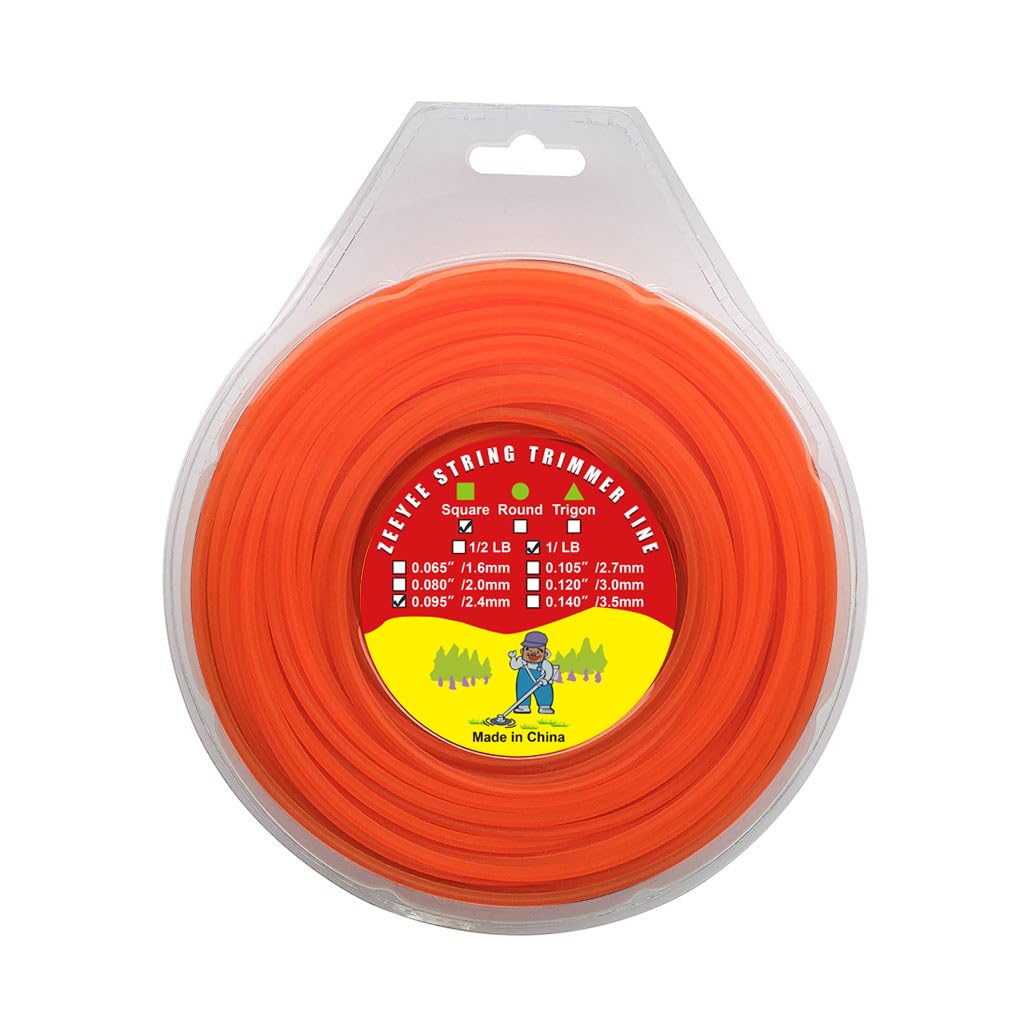 Fil rond pour débroussailleuse 2,4 mm de qualité commerciale durable 67m