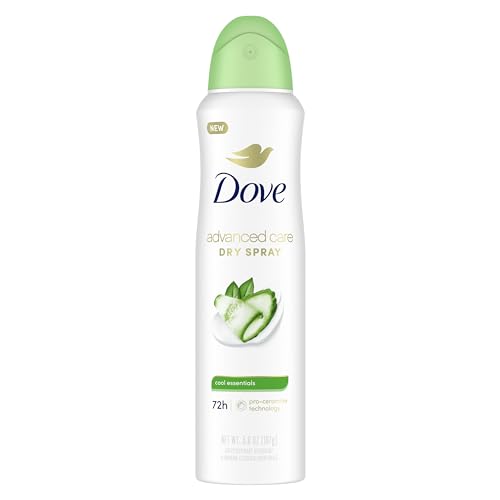 Dove Advanced Care Antiperspirant Deodorant Dry Spray Cool Essentials for helping your skin barrier repair after shaving With Pro Ceramide Technology 3.8 oz
