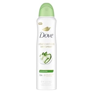 Dove Advanced Care Antiperspirant Deodorant Dry Spray Cool Essentials for helping your skin barrier repair after shaving With Pro Ceramide Technology 3.8 oz