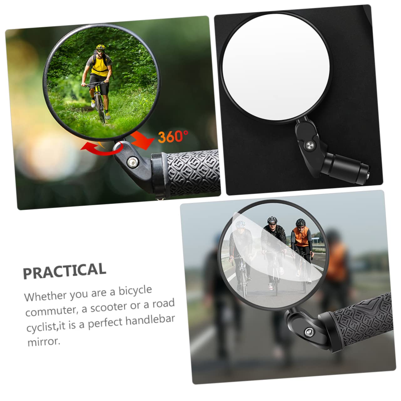 Toddmomy 1Pc Bike Rearview Mirror for Road Mountain and Electric Bikes Easy to Install Handlebar Mirror for Enhanced Safety and Functionality