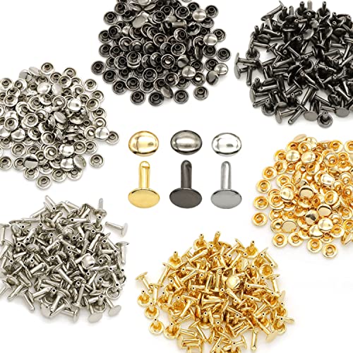 300 Set Leather Rivets Cap Rivets,Metal Studs Repairs Decoration Craft Accessories For Leather Craft #TOP4