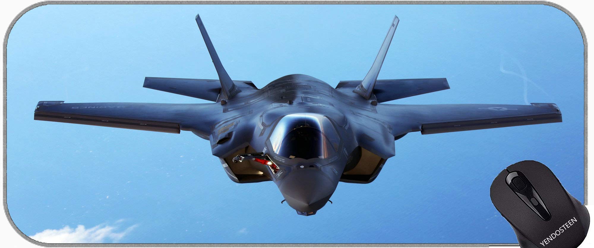 XXL Gaming Podkładka pod mysz Duża Podkładka Desk, F-35 Wojskowy myśliwski Jet Samolot Samolot Duża Mata do Gaming