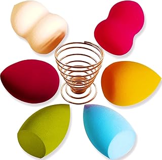 Sponsored Ad - 6 Pack Makeup Sponge Blender Set,Multi-colored Multi-shaped Soft Foundation Blending Sponges For Liquid,Cre...