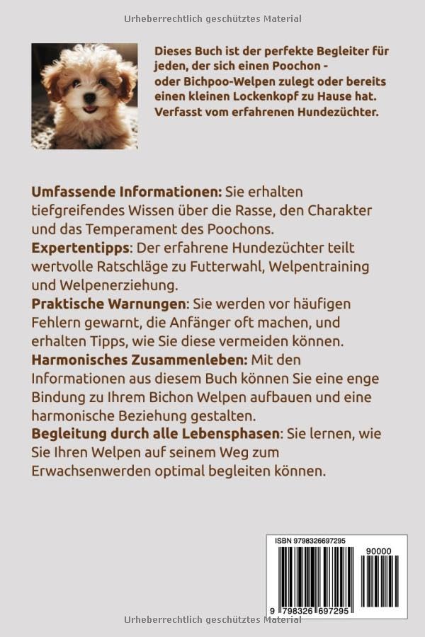 Süßer Teddy: Poochon / Bichpoo ( Bichon Frisé & Pudel Mix ) - Alle Informationen zum Welpenkauf für Anfänger und Locken-Liebhaber: Hundebuch für ... werden, Größen, Futter, Charakter, Toy