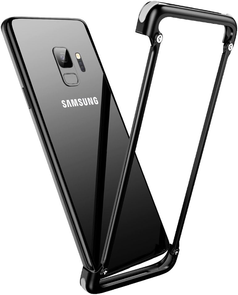 OATSBASF Edge Bumper Case for Samsung Galaxy S9, Minimal Samsung S9 Metal Bumper Case, Shock Absorption Edge Protectors