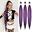 Purple Braiding Hair Pre Stretched Long Braid Rumi Hair Purple Hair Extensions for Stage Party Halloween Costume Cosplay(14in,Dark Purple)