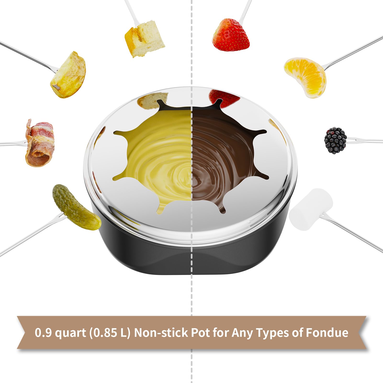 Electric Fondue Set - Grill & Raclette for 8 -4
