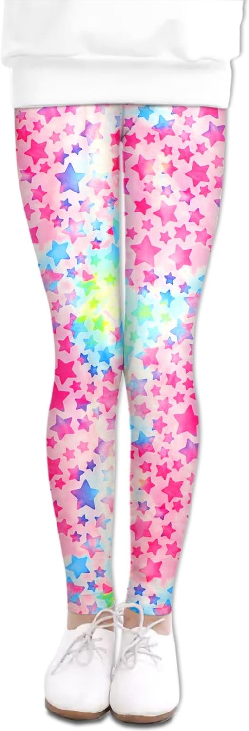 LUOUSE Girls' Leggings Full Length Comfy Pants Trousers 4-13 Years