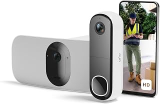 Arlo HD Wireless Video Port Phone and Floodlight 2K WiFi Camera White - Smart Home Protection, Night Vision, Motion Detection, Two-Way Audio, Compatible with Alexa