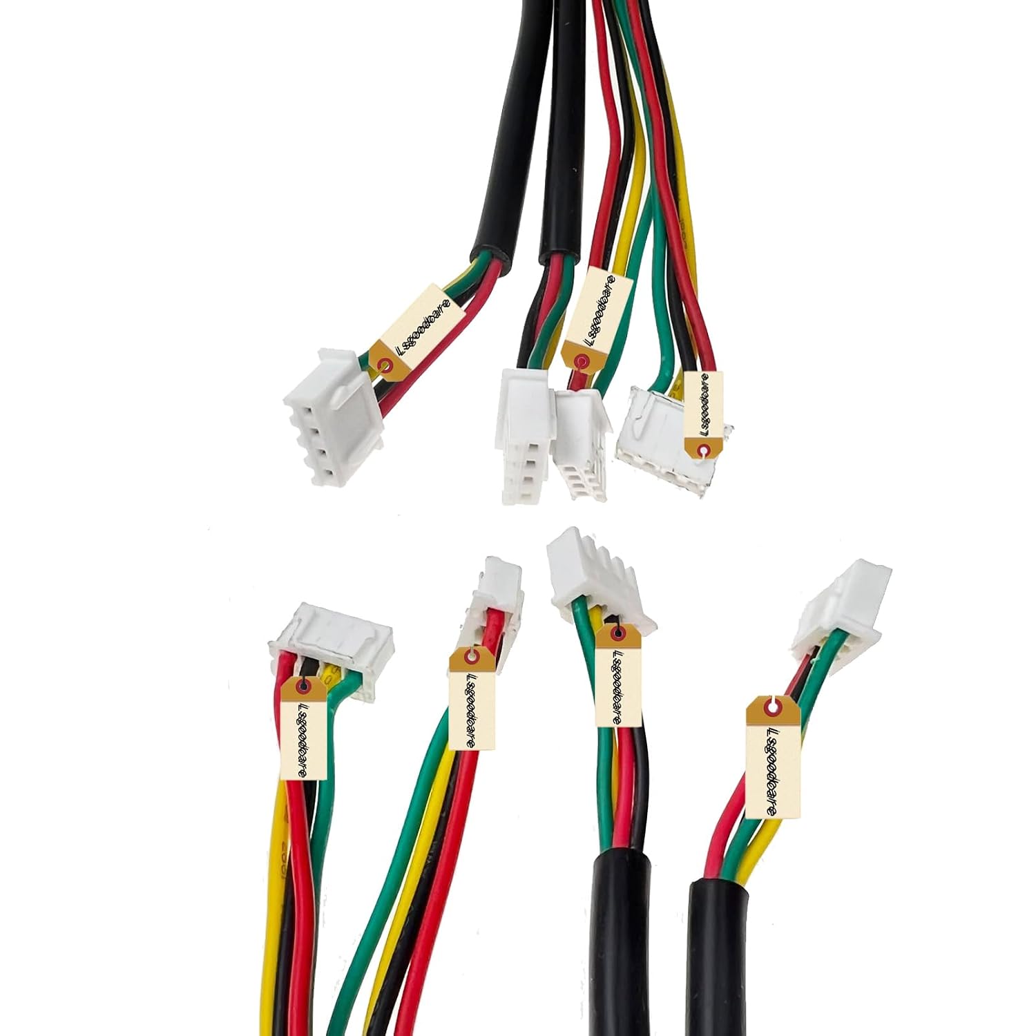 Lsgoodcare 4Pcs GX12-4pin Male Female Aviation Connector Power Electrical Terminal Socket Cable to 2.54MM Terminal 12MM 4Din Aviation Plug Sockets Cable to XH2.54MM Connector